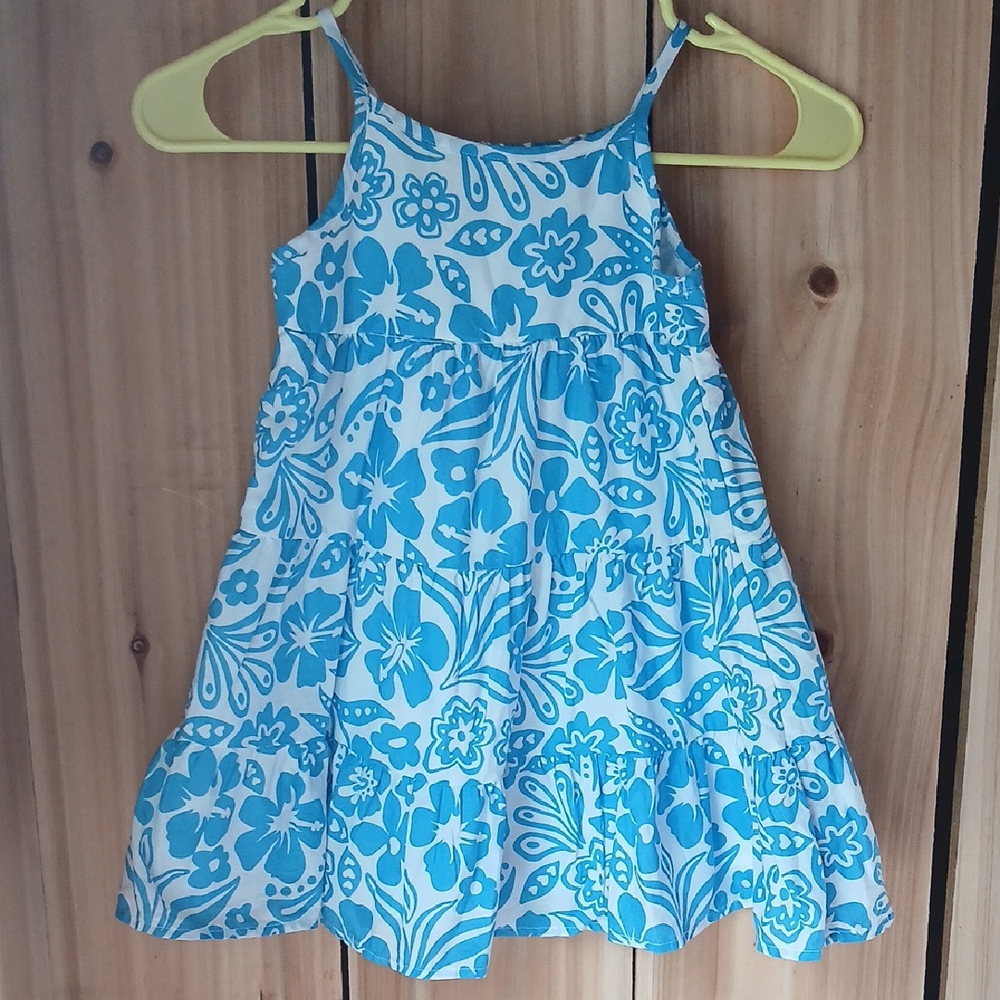 Wonder Nation Kids Dress with Blue Floral Pattern